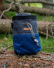 Sample Sale - Waxed Cotton/Tweed Chalk Bag - Scree/Blue Donegal Tweed