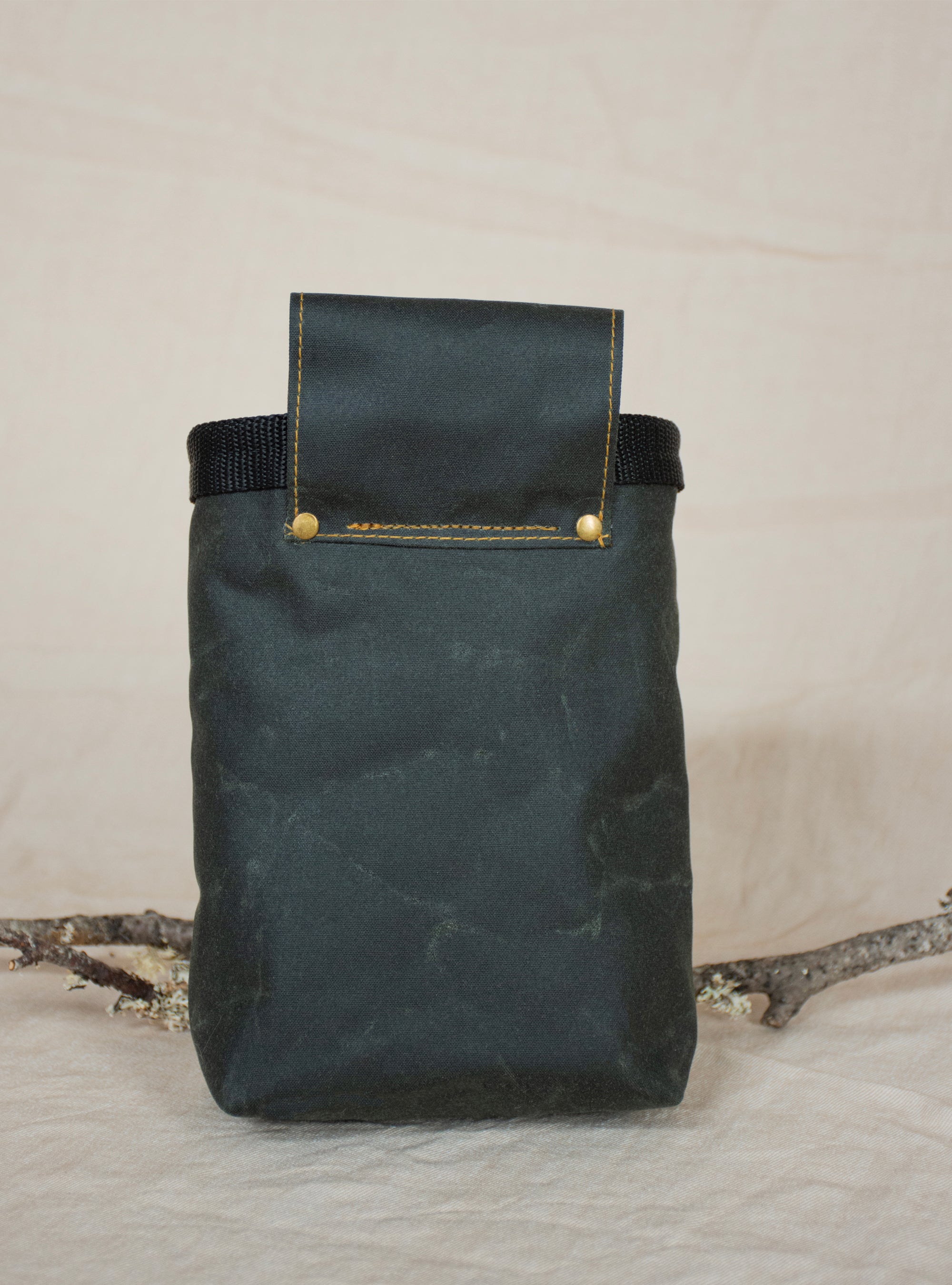 Waxed Cotton Chalk Bag - Forest/Sand/Scree