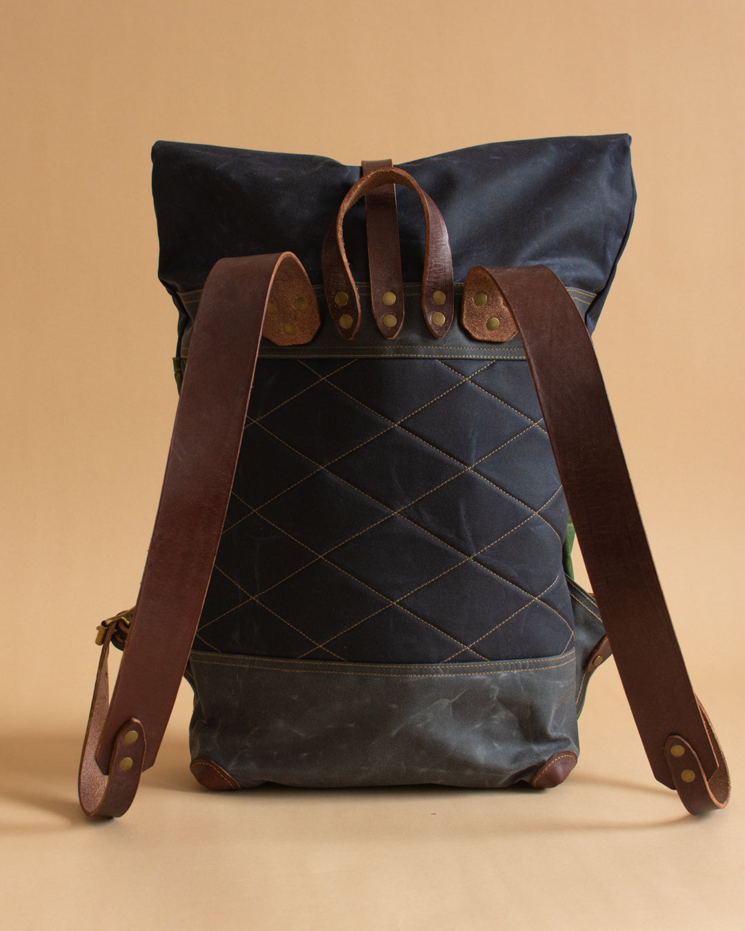 MUICK Waxed Canvas & Leather Rolltop Backpack
