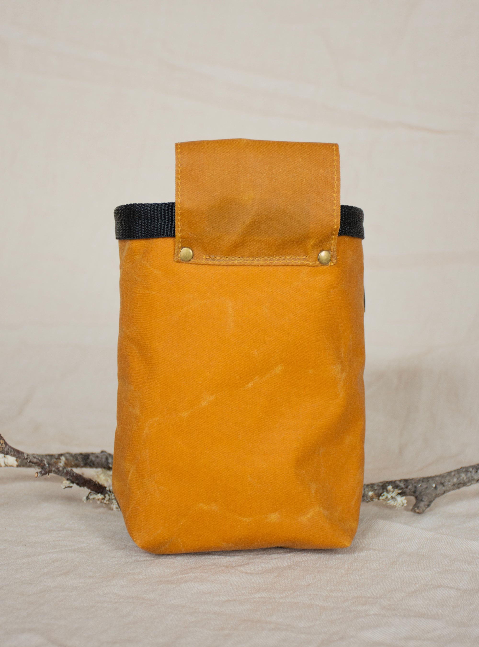 Waxed Cotton Chalk Bag - Sand/Bracken/Bark