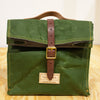 "MHOR" Waxed Cotton Lunch Bag -  Moss