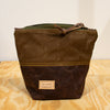 "SPEY" Waxed Cotton Washbag - BARK/BRACKEN