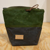"SPEY" Waxed Cotton Washbag - MOSS/SCREE