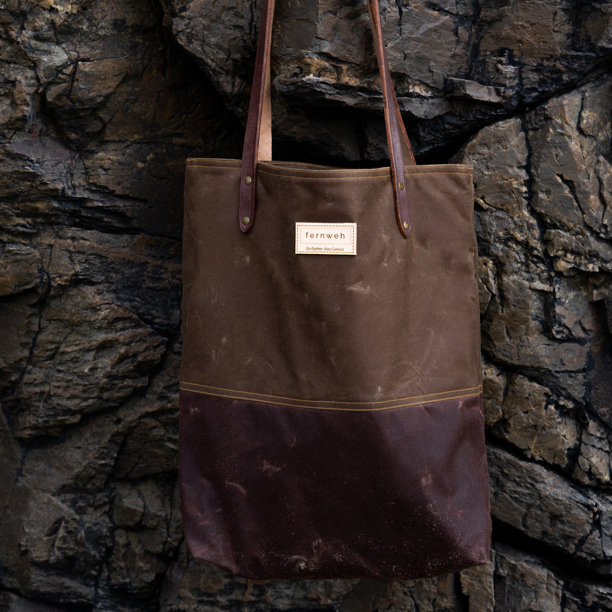 MORVEN Waxed Cotton Tote Bag - Double