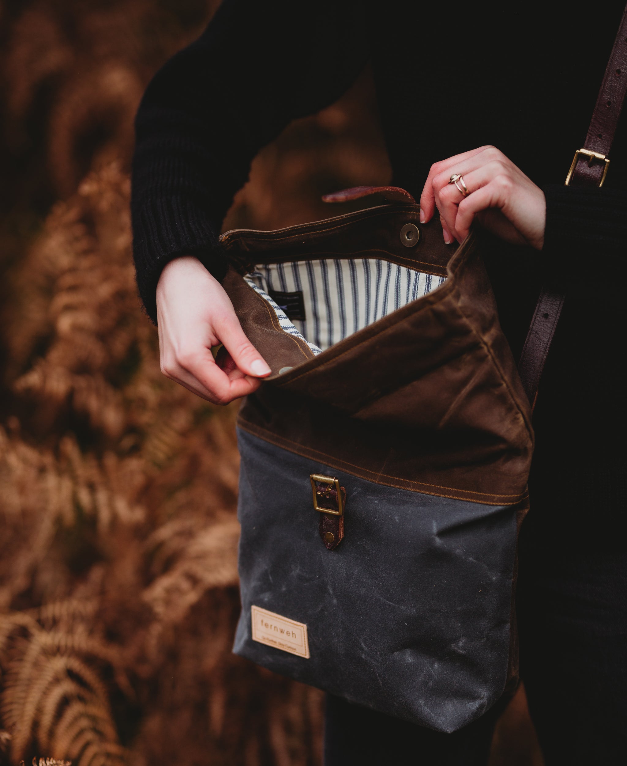 CAIRN Mini Rolltop Crossbody Bag - Double Panel