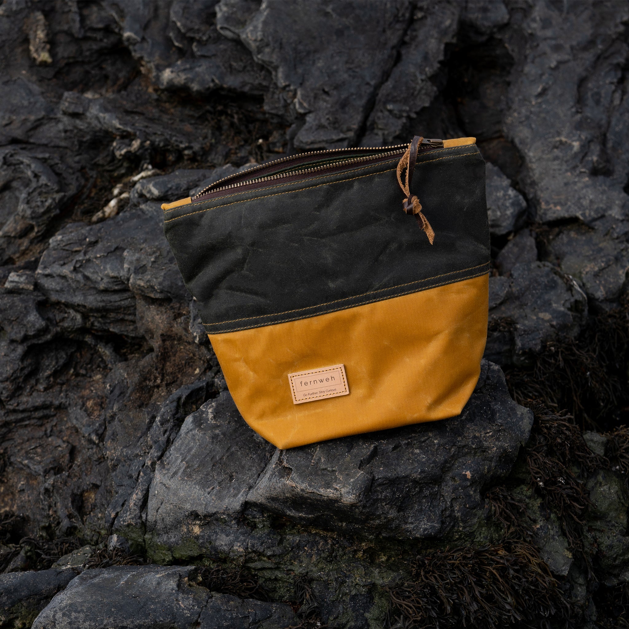 SPEY Waxed Cotton Washbag - Double