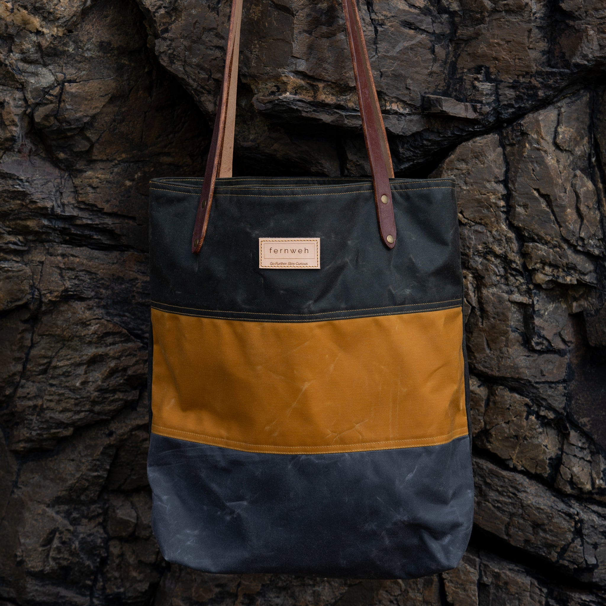 MORVEN Waxed Cotton Tote Bag - Triple