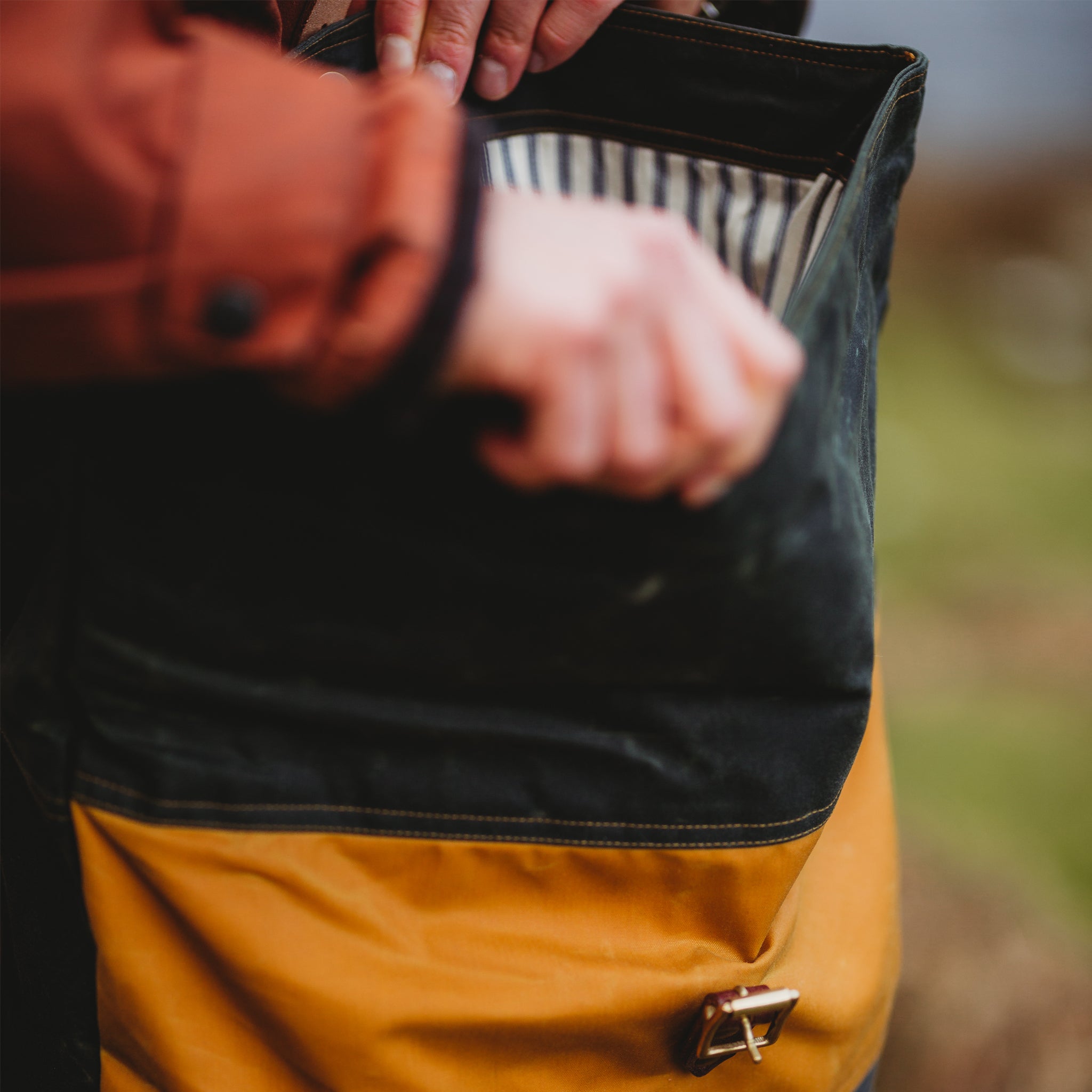 CAIRN Large Rolltop Crossbody Bag - Triple