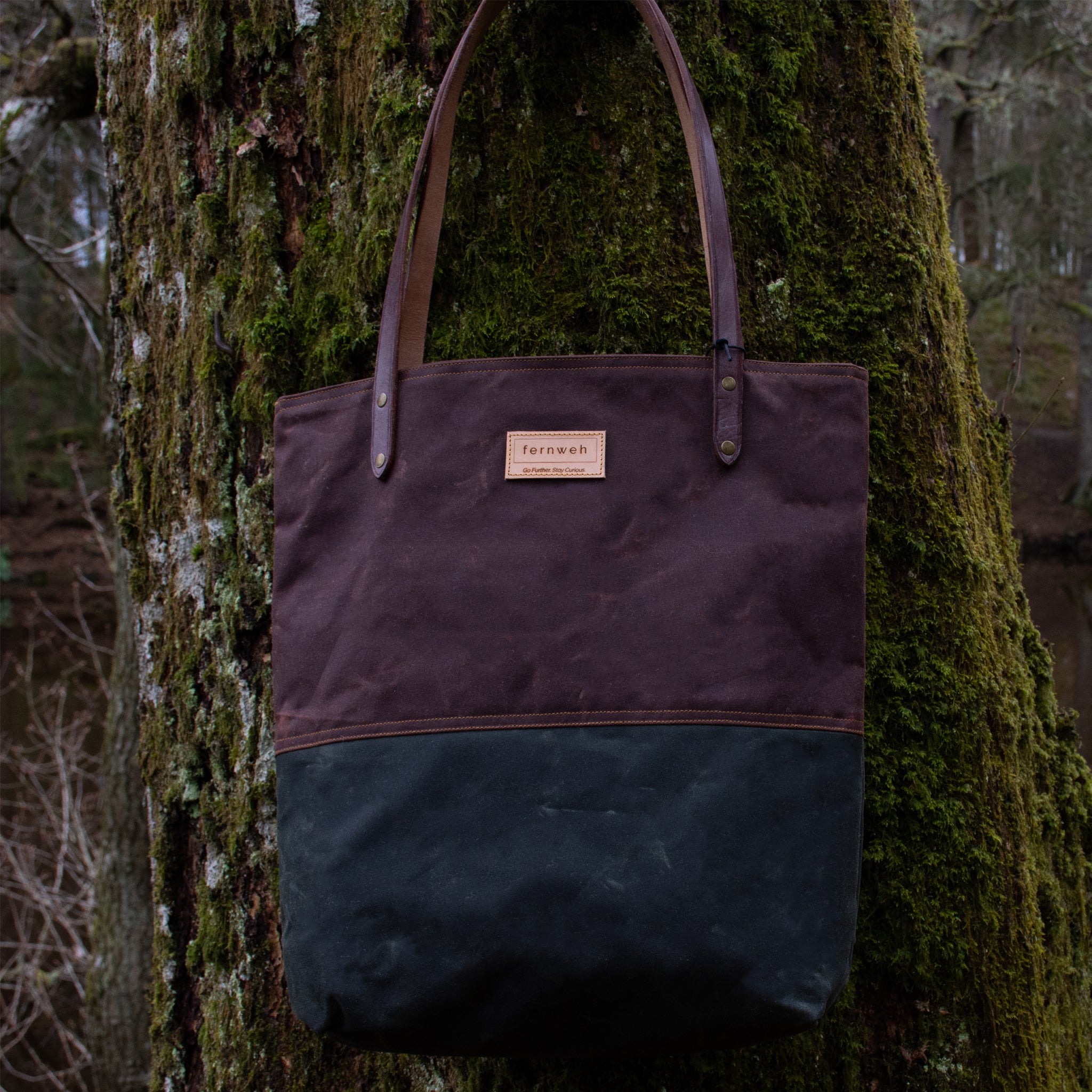 MORVEN Waxed Cotton Tote Bag - Double