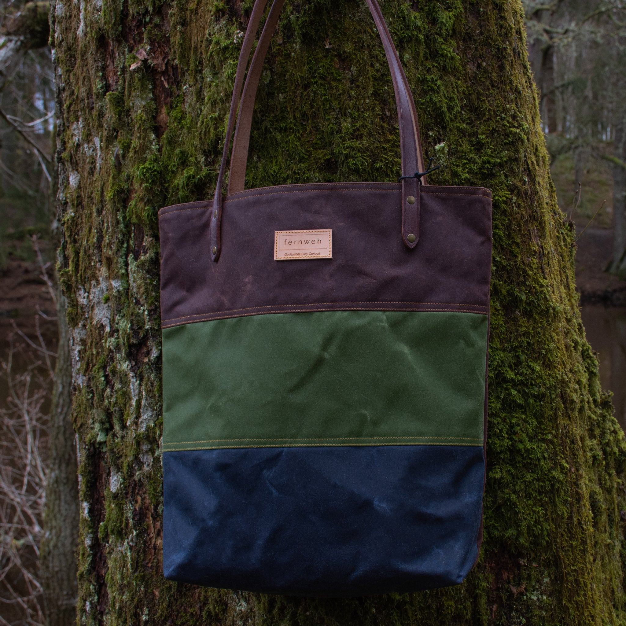 MORVEN Waxed Cotton Tote Bag - Triple