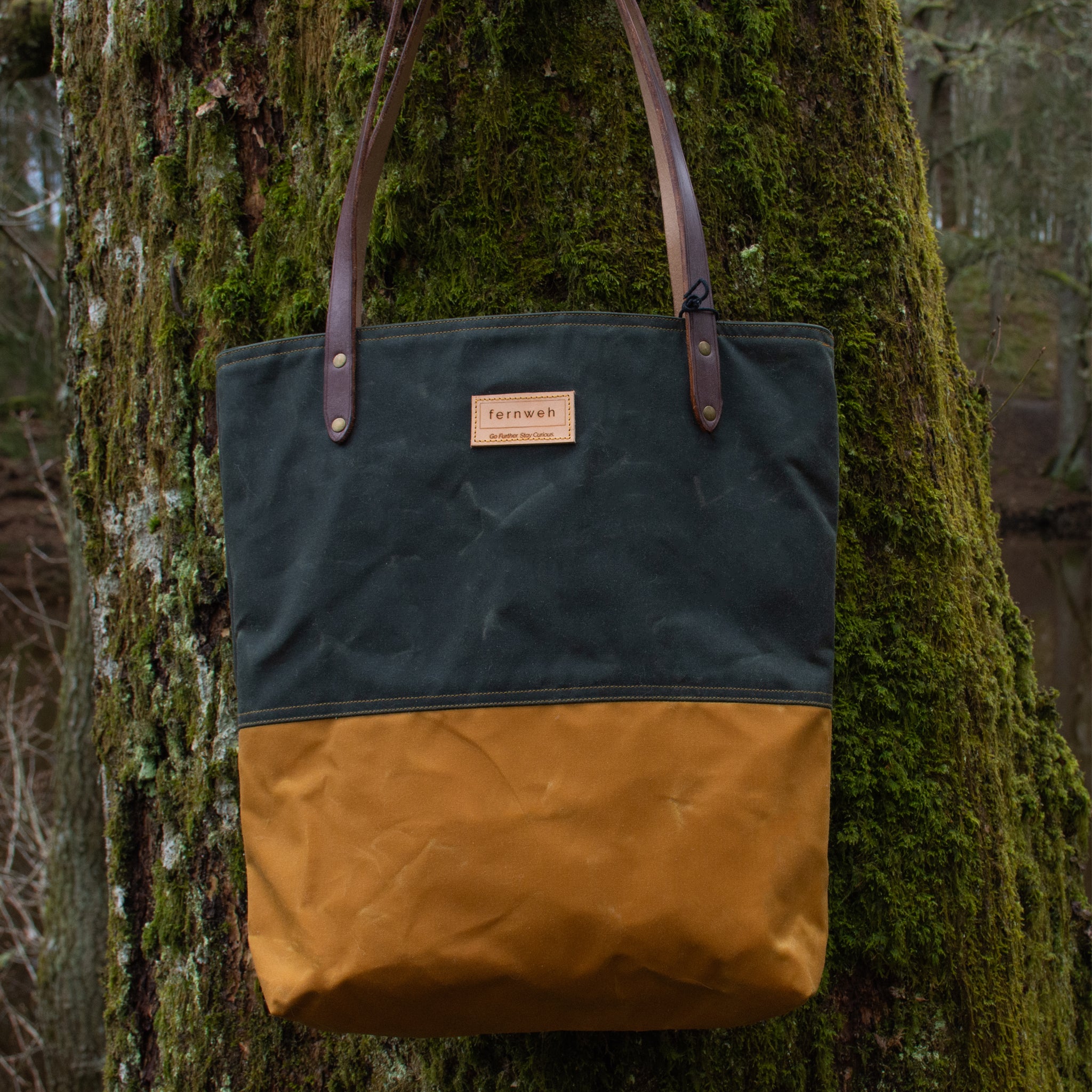 MORVEN Waxed Cotton Tote Bag - Double