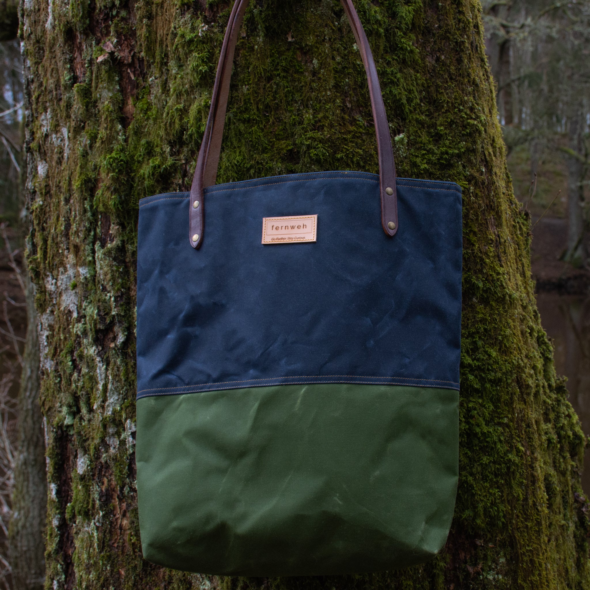 MORVEN Waxed Cotton Tote Bag - Double